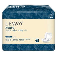 Mirae Well life Le-way 男女通用強力吸收圓形替換型護墊, 30枚入, 中型, 1個