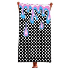 UNHAVE 獨特設計沙灘巾 90 x 180 cm, 17 水滴格紋, 1個