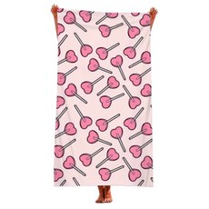 언헤브 유니크 디자인 비치 타월 80 x 160 cm, 19 핑크 하트사탕, 1개