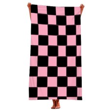 UNHAVE 獨特設計沙灘巾 90 x 180 cm, 13 黑粉色, 1個