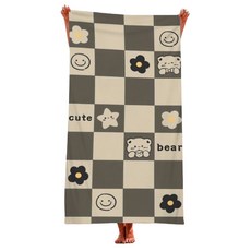 언헤브 유니크 디자인 비치 타월 70 x 150 cm, 25체크베어, 1개