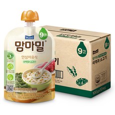 맘마밀 안심 이유식, 미역과 소고기, 100g, 10개