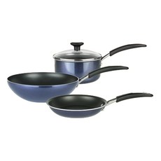 마이어코리아 인덕션 래디언스 팬 3종 세트, 블루, 프라이팬 22cm + 볶음팬 28cm + 편수냄비 20cm, 1세트