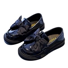 Uvely 兒童款 Rotina 蝴蝶結厚底樂福鞋