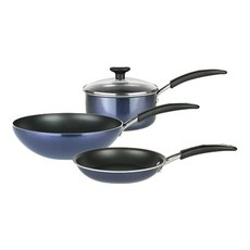 마이어코리아 인덕션 래디언스 팬 3종 세트, 블루, 프라이팬 25cm + 볶음팬 28cm + 편수냄비 20cm, 1세트