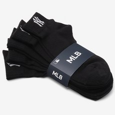 MLB 男士時尚基本款Logo短襪 5雙