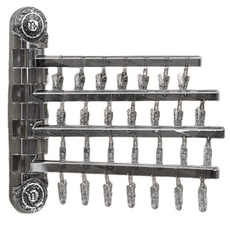 Aromates 折疊式壁掛室內4層曬衣架附夾子, 黑色