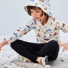 Bebechat 男童狩獵風防磨泳衣泳褲兩件組