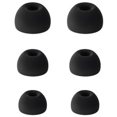 스페이스쉴드 Beats 스튜디오 버즈 플러스 호환 이어팁 S 2p + M 2p + L 2p 세트, 블랙