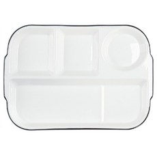 Inpishop 5格陶瓷餐盤, 1個, 混色