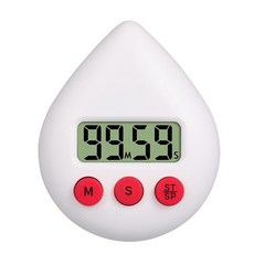 Gunu 水滴數位廚房秒錶計時器, 1個, 白色