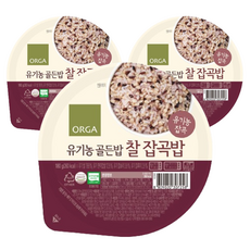 ORGA 유기농 골든밥 찰 잡곡밥, 180g, 3개