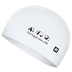 Rally兒童款聚氨酯塗層設計泳帽 ORKC819, 1個, 白色