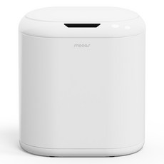 mooas 牛奶糖自動感應垃圾桶 12L, 白色