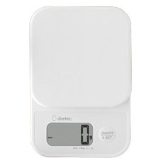 dretec 計量廚房電子秤, 1個, 白色, 1kg, KS-618