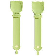 LOWID 貓用滑動肉泥湯匙 擠壓器, 2個, 綠色