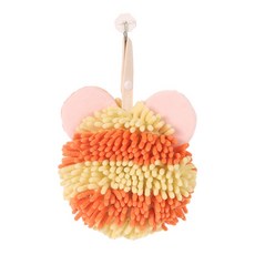 리야홈 곰 귀도리 욕실 손 수건, 오렌지, 1개