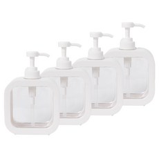 GGUMIGGA 廚房浴室洗滌劑分裝瓶 一般型, 白色, 4個