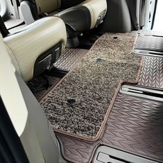 포시즌카매트 5D입체 모노륨매트 1 + 2 + 3열 + 트렁크 + 컴포트 세트, 더뉴카니발 KA4 9인승 2024년형 가솔린 / 디젤, 다크브라운