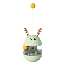 Life Up 貓咪零食不倒翁玩具, 1個, 兔子綠