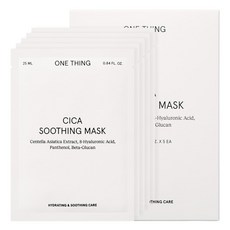 ONE THING 積雪草舒緩面膜, 5入, 1個