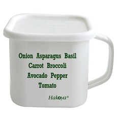 電磁爐適用琺瑯方形手柄鍋 HA-G1452 蔬菜-ALL 1.4L, 1個, 綠色