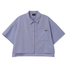 韓國 Commencer R10U 女童無袖T恤疊穿短版格紋襯衫 U2421B353