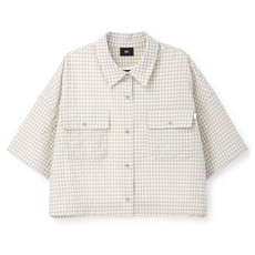 R10U 女童無袖層次穿搭格紋襯衫 U2421B354221