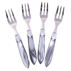 RIVADOSSI SANDRO Raulashine 蛋糕叉, 灰色, 4個