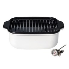 FUJIHORO 電磁爐適用琺瑯油炸鍋組, 白色, 1組, 27.7cm