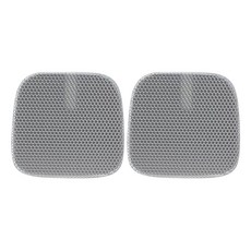 Alpha Commerce 夏季矽膠通風蜂巢坐墊 2入, 灰色