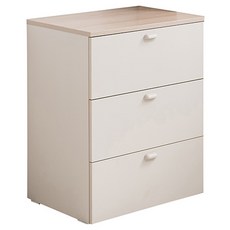 리바트 서랍장 방문설치, 아이보리, 3단