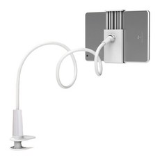 알파커머스 침대 자바라 태블릿PC 휴대폰 거치대, 화이트, 1개