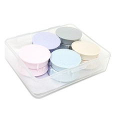 霧面粉彩大磁鐵 5款 x 2入組, 1套, 黃色, 薄荷綠, 紫色, 粉紅色, 灰色