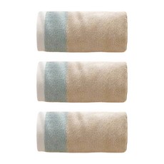 밤부베베 듀얼컬러 엣지 세면타올 160g 면+뱀부소재, 해피크림 + 민트, 3개