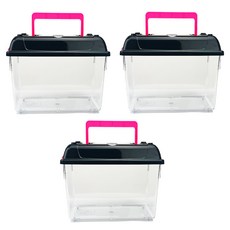 Amazon 大型採集箱, 黑色 + 粉紅色, 3個