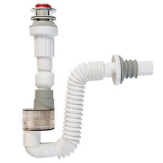 Fovera 一體式存水彎 牆壁用臉盆排水管配件, 1個