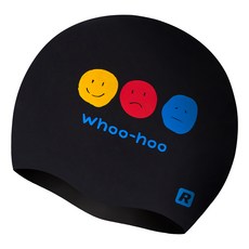 Rally 矽膠設計款泳帽 ORUC806, 黑色, 1個