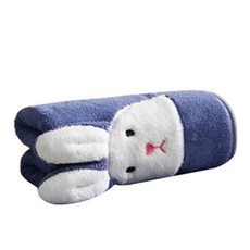 Sonio 可愛兔子柔軟沐浴浴巾 70 x 140 cm, 1個, 04 藍色