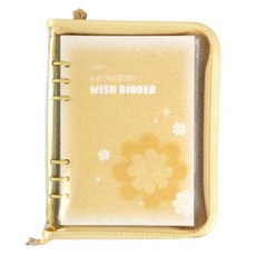 Recoz A5 6孔WISH活頁夾小卡冊 拉鍊款 4格 30頁, 檸檬柔霧, 1個