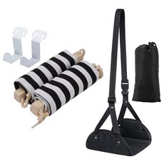 MONACO OLIVE 便攜式飛機機上用腳吊床 + 放鬆腳吊床套組, 混合色, 1套