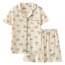 薄棉櫻桃學生睡衣