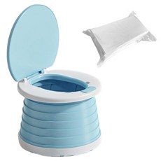 barbre 便攜式折疊兒童馬桶 + 凝固墊組, 薄荷綠