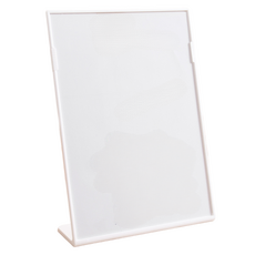 Pampas L型壓克力邊框展示架 01 白色, 1個