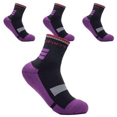 CAPACCI 女款雙層底登山襪, 4個, 黑色