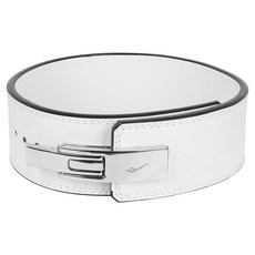 PRO-SPECS Elite Lever皮革健身舉重腰帶, 1個, 白色