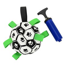 레드퍼피 강아지 터그 스타벨 축구공 + 펌프 세트, 혼합색상, 1세트