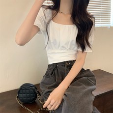 피어니스트 여성용 스퀘어넥 캐주얼 블라우스