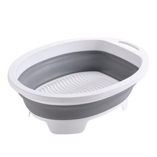 Tirona 可折疊臉盆一體式洗衣板, 1個, 灰色