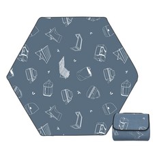 IDOOGEN 一鍵式自動帳篷相容六角形布料地毯內墊, 都會